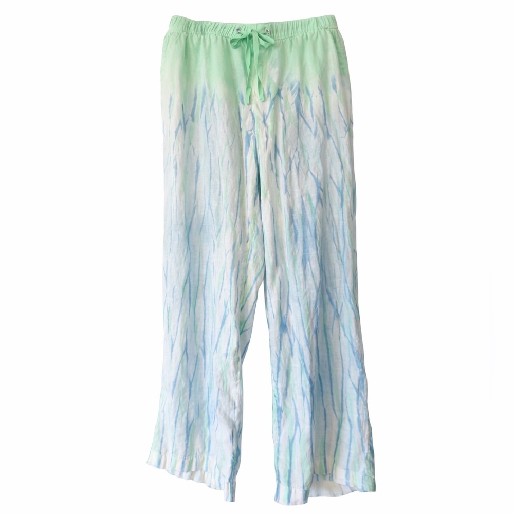 Bandolino Linen Pants white blue size 14P - Picture 16 of 16